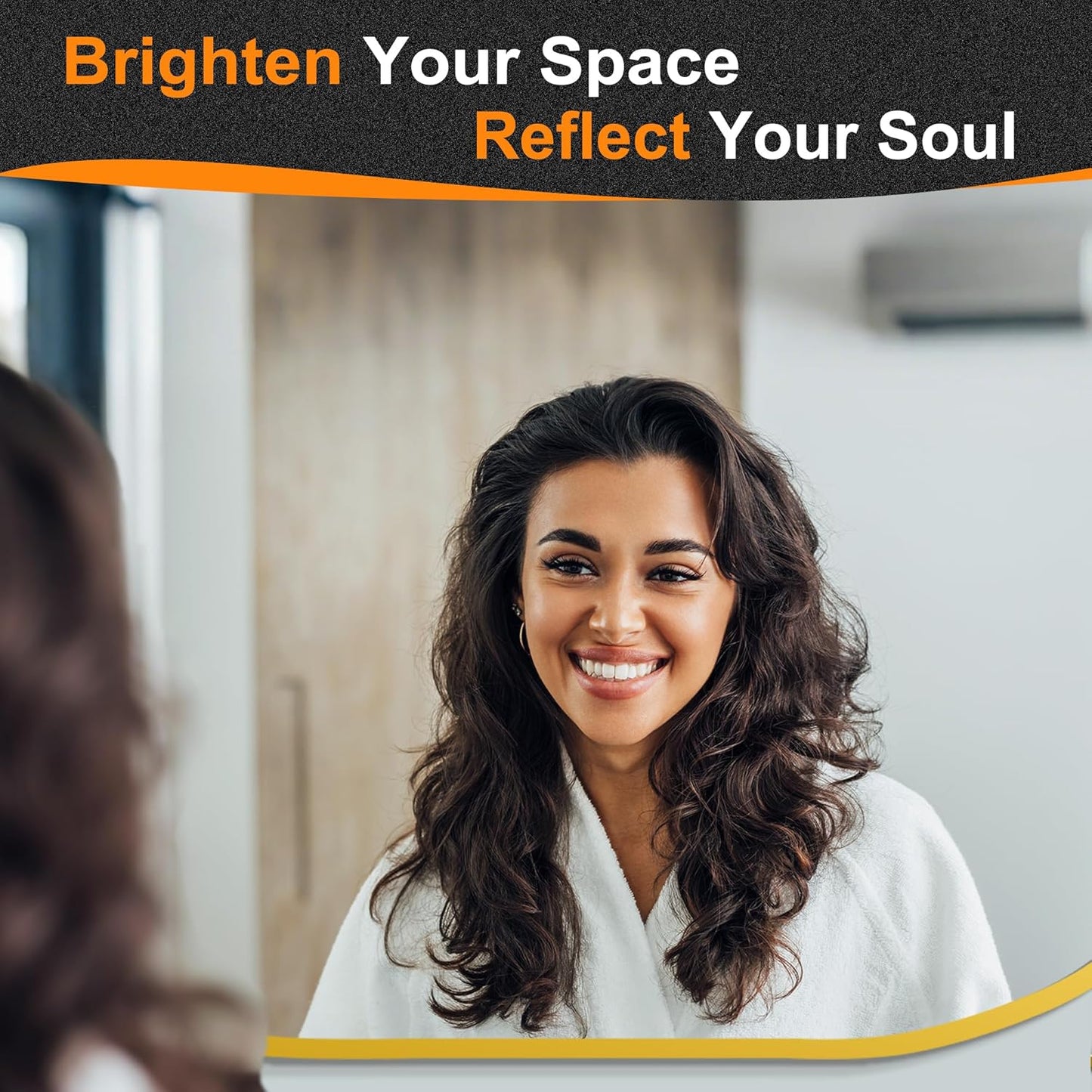 Bathroom Mirror for Wall, 36''x24'', Gold Oval Mirror for Bedroom Entryway Bathroom, Metal Framed Vanity Mirror(36''x24'', Gold)