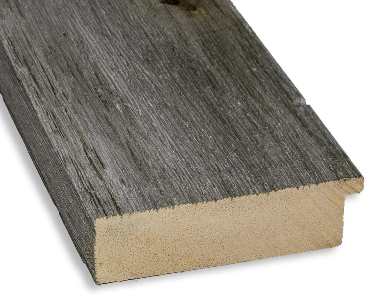 Amanti Art Grey Wall Mirror 37x47 Fencepost Grey Rectangle Bathroom Mirror for Wall Decor Living Room, X-Large Rustic Farmhouse Wood Frame, Hangs Horizonally and Vertically, Bathroom Decor, Beveled