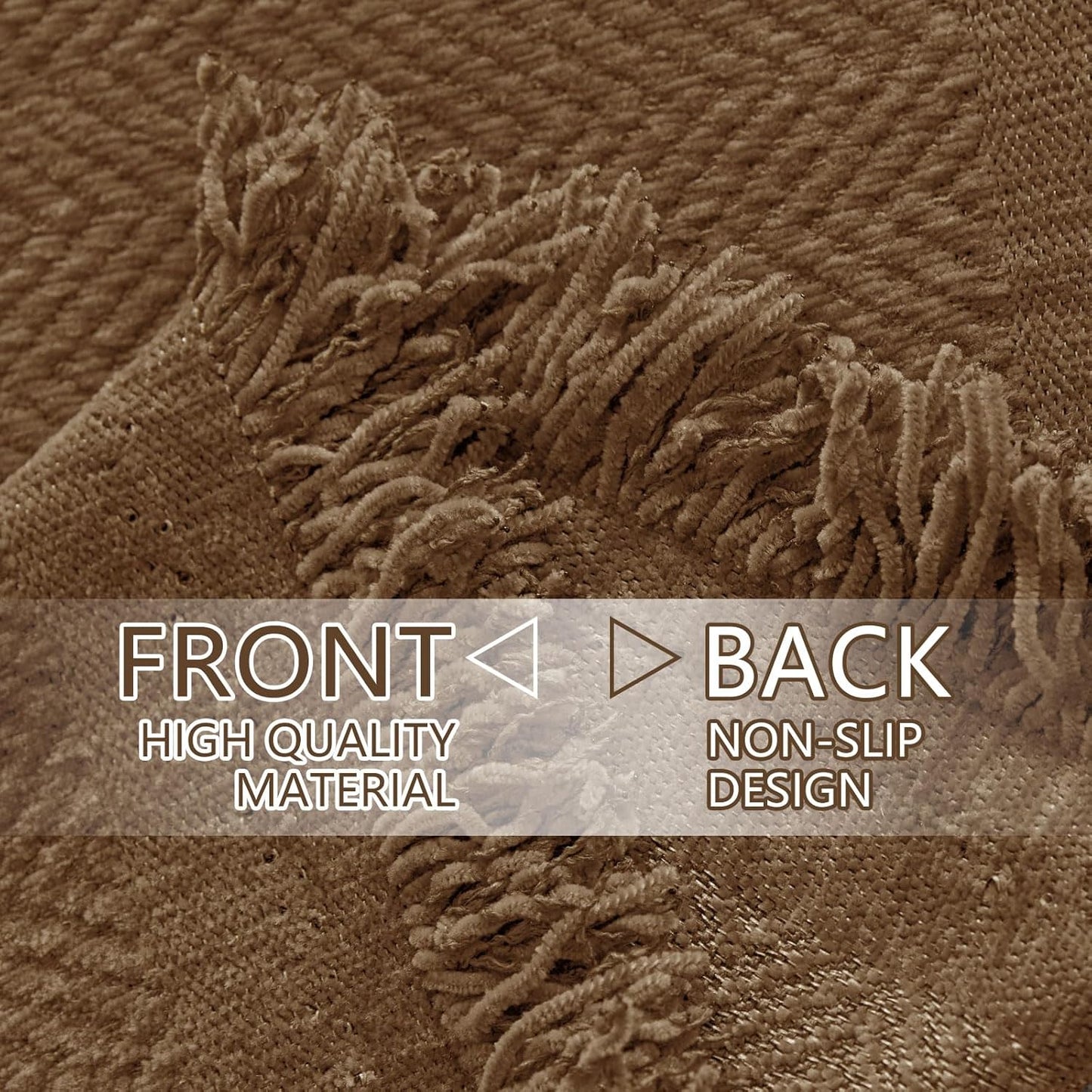 hyha Couch Cover for Dogs, Boho Sofa Covers for 3 Cushion Couch Washable, Chenille Sofa Slipcover for Pets, Soft Loveseat Sectional Couch Throw Blankets with Tassels (Chocolate, 88.5x118 Inch)