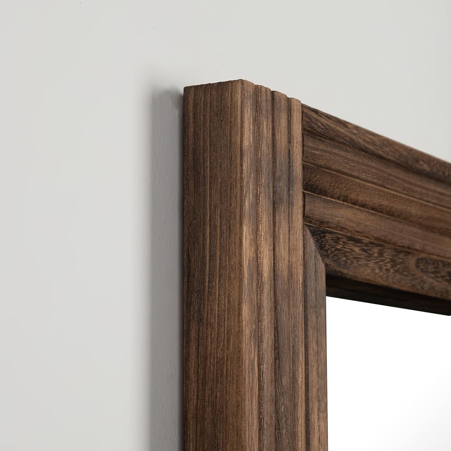 YOSHOOT Hand-Made Wooden Spliced Wall Mirror for Bathroom, Rustic Farmhouse Vanity Mirror, Décor Wall Art, Solid Wood Frame, Vertical or Horizontal Hanging