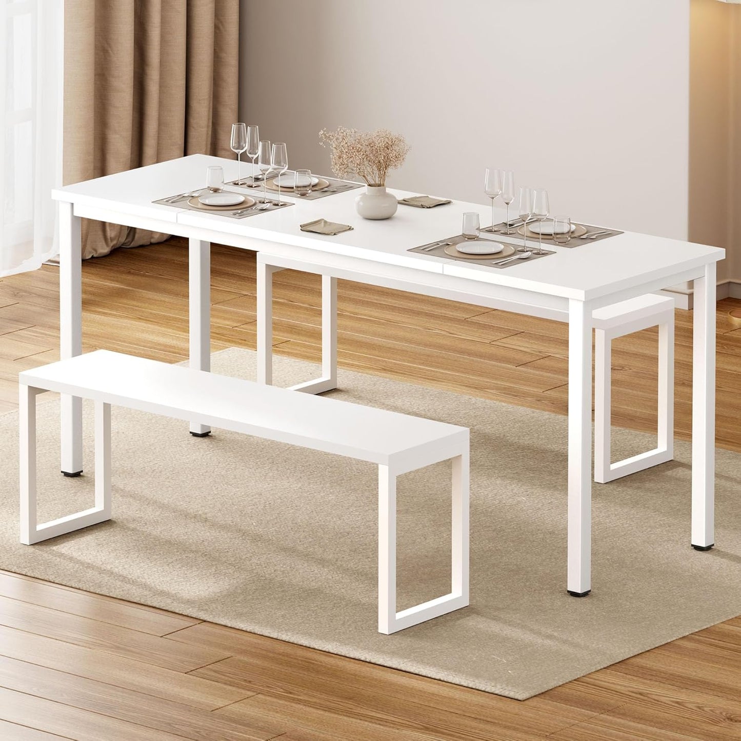 Need Large Computer Desk 70.8 x 23.6 inches Conference Table Large Office Desk Writing Table Workstation for Home Office,White 10FJGSAC3-180WW-60-ND