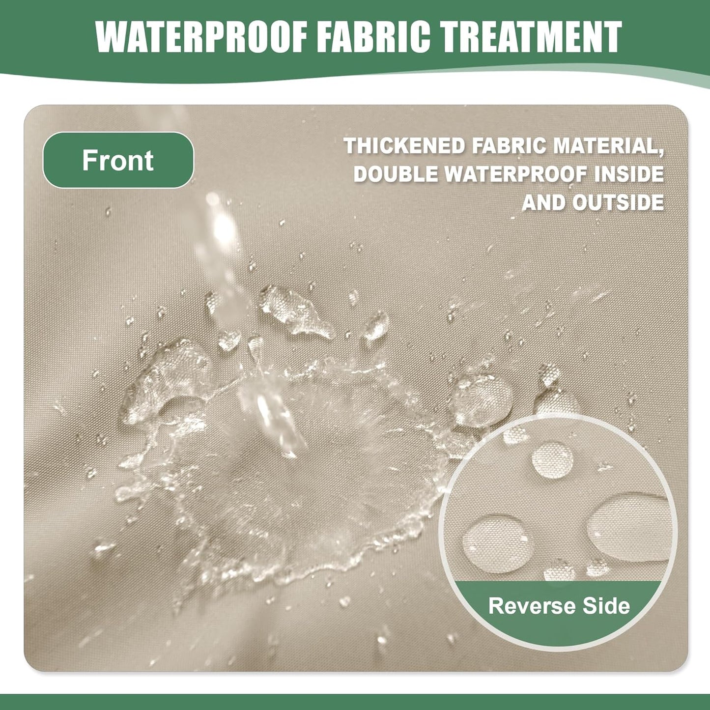 Chaise Lounge Cushions Outdoor Set of 4 - Waterproof and Fade Resistant Sun Lounger Replacement Cushion - Patio Lounger Pads with Removable Cover for Pool, Deck, Lawn, 80 x 26 x 3 Inch, Cream