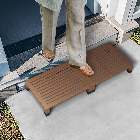 One Step Stool Platform 3.8" Height for Adults, Kids. Heavy Duty/Portable/Nonslip/Durable Construction Safe Step Stool for Bedroom/Kitchen Bed, Bathroom,Kitchen，Garden