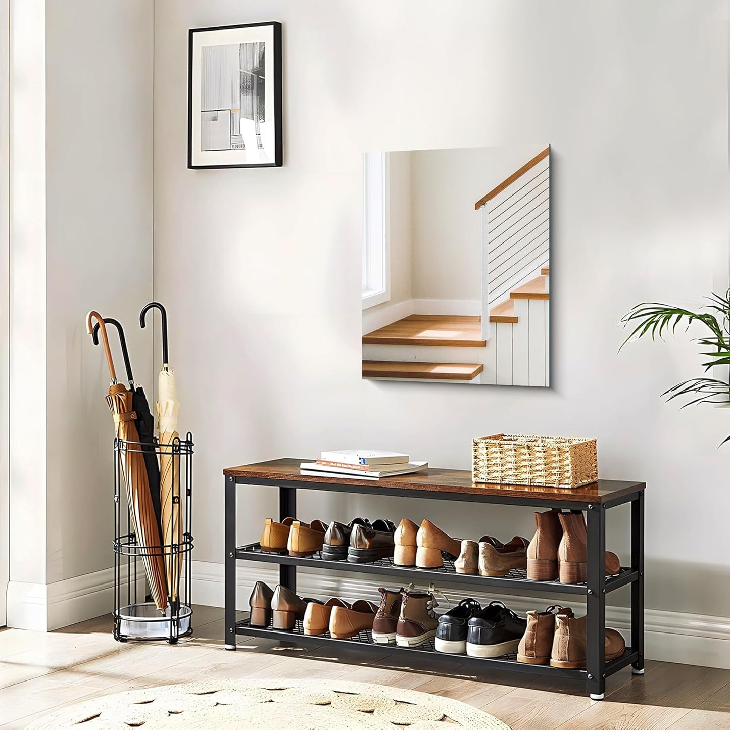 Frameless Mirror, 16x20 Inch Bathroom Mirrors for Wall, Rectangle Bathroom Vanity Mirrors with Polished Edge, Hangs Horizontally or Vertically for Bathroom, Bedroom and Living Room