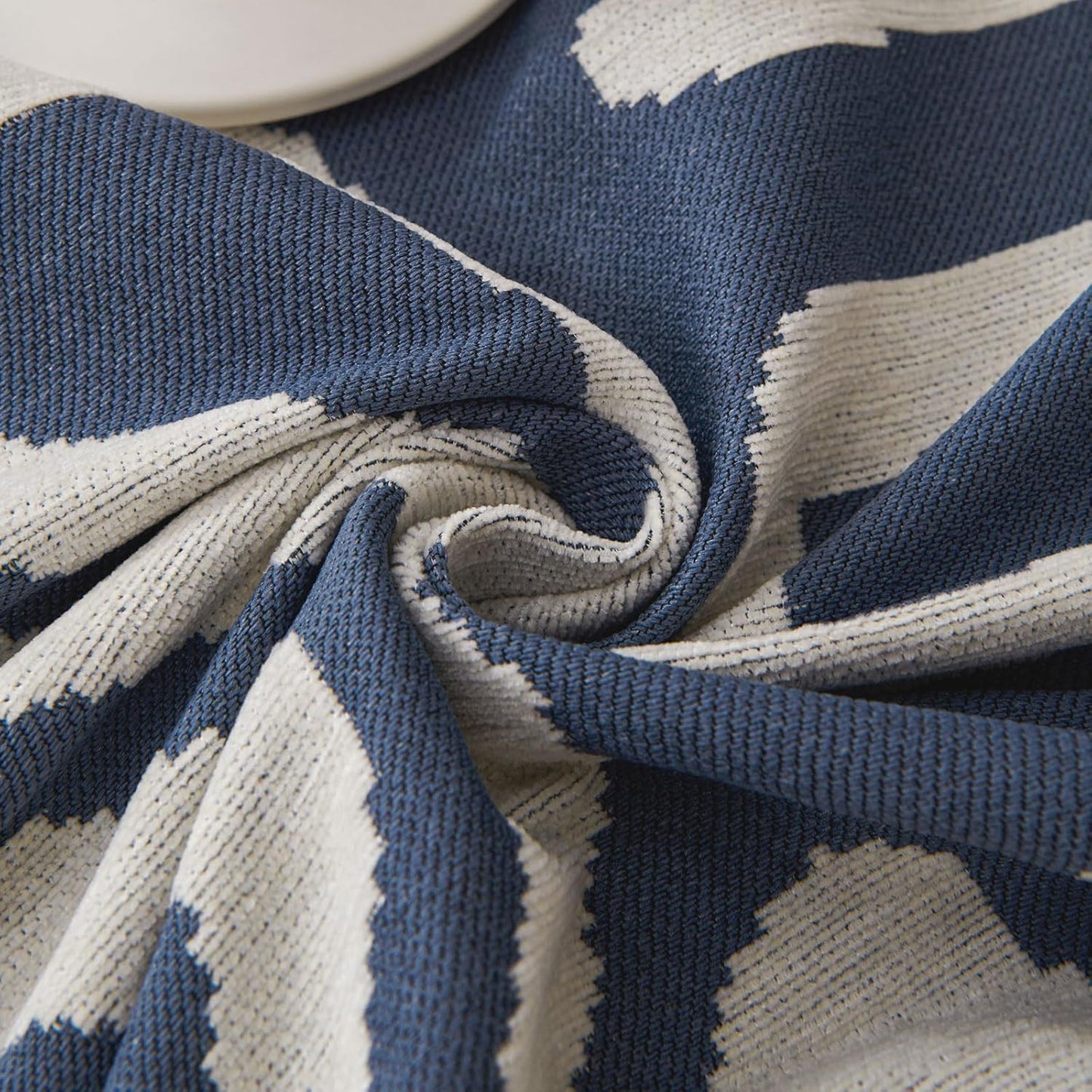 STACYPIK Reversible Boho Blue Beige Couch Cover for 2 Cushion Couch Sofa Cover for Dogs Anti-Scratch Furniture Protector Cover with Tassels for Pet Cat Non-Slip Loveseat Cover for Sectional-71X90IN