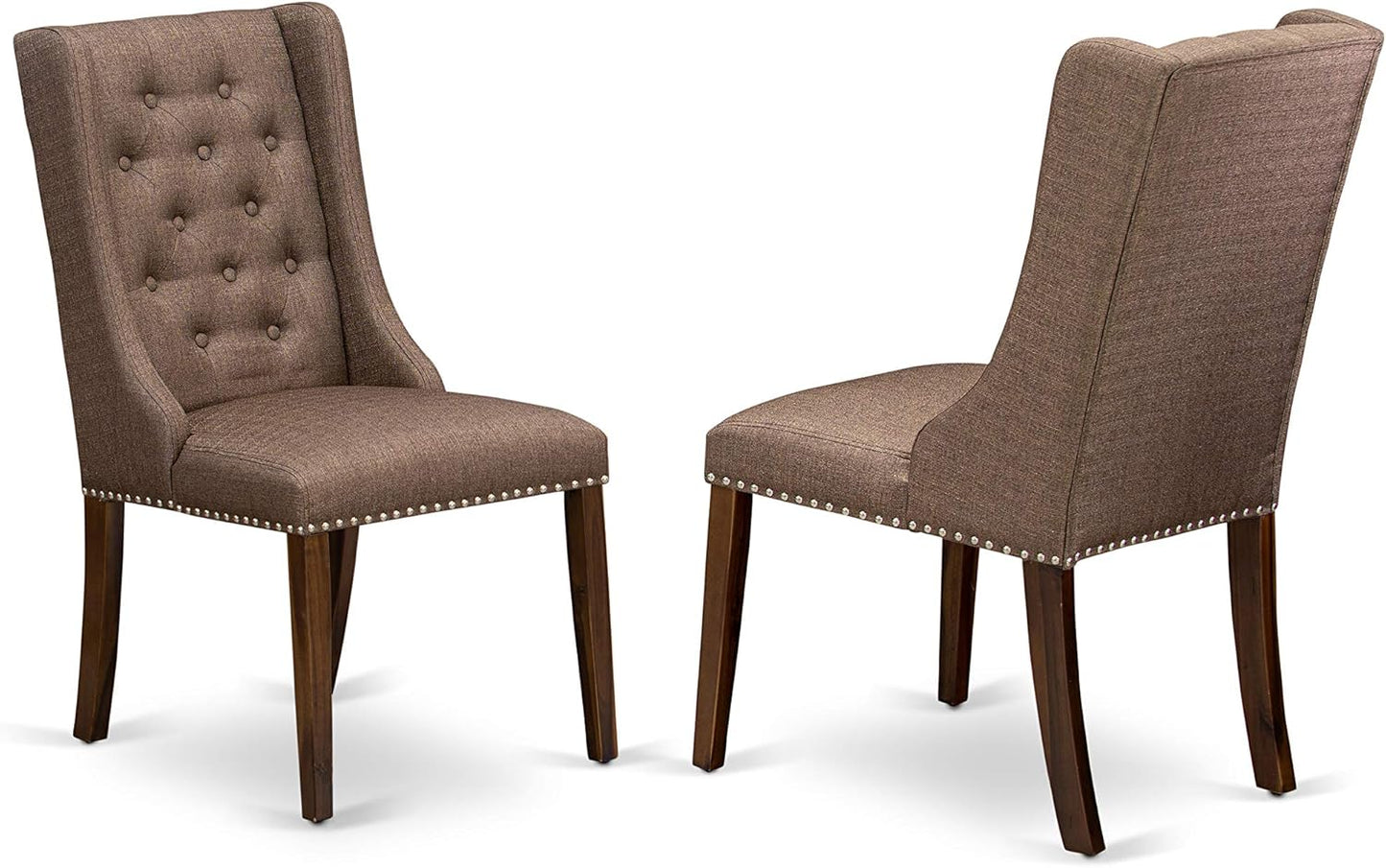 X07FO-B08-18 - 9 Pieces Dining Set Includes an Extendable Rectangle Kitchen Table, 7 Dining Chairs and 1 Modern Bench, 39x120 Inch, Antique Walnut