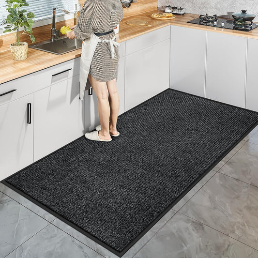 Vicwe Indoor Outdoor Door Mat, 4'x6' Heavy Duty Front Door Mat, Non-Slip Washable Doormats Entrance Mats, Dirt Resistant and Absorbent Doormat, Commercial Outdoor Entrance Floor Mat for Home Office