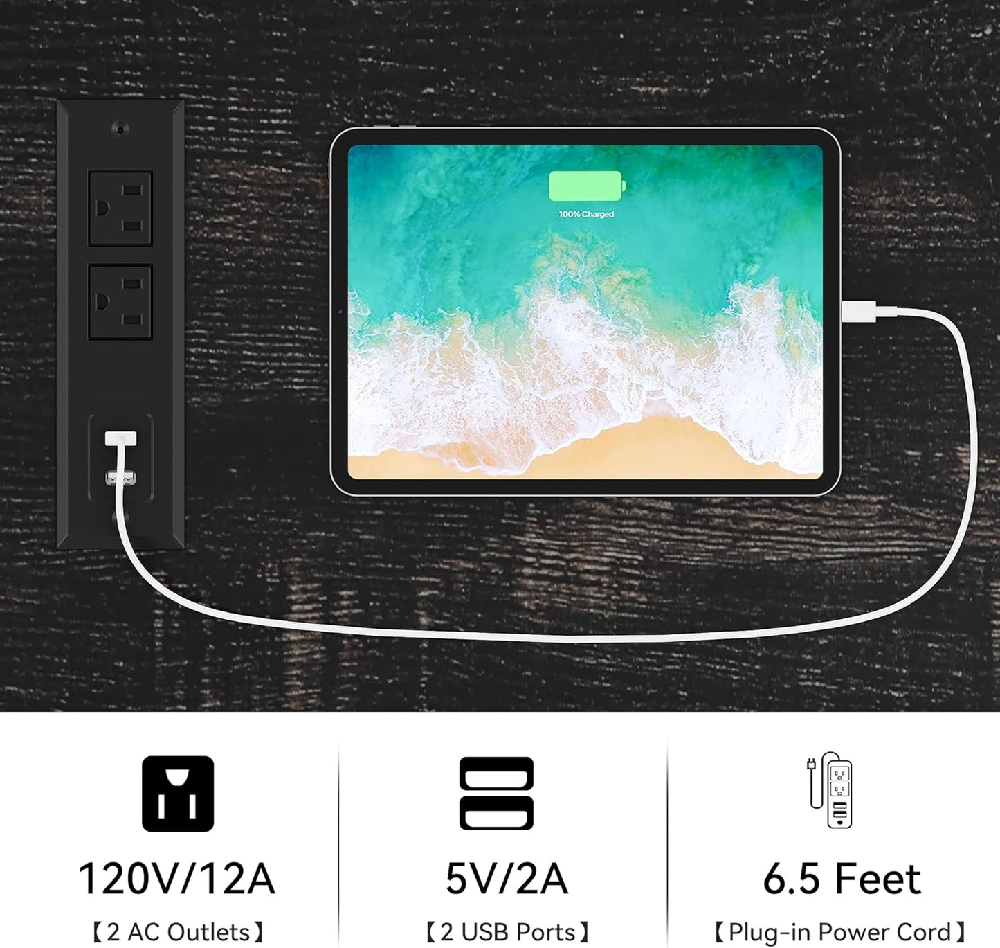 YITAHOME Buffet Cabinets with Upper Rack, Farmhouse Coffee Bar Cabinet with Power Outlet & Goblet Holder, 47 Inch Sideboard Cabinets with Sliding Barn Door for Kitchen, Living Room (Dark Rustic Oak)