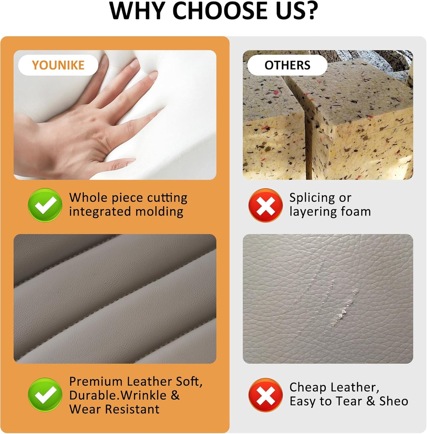 YOUNIKE Home Office Desk Chair with Wheels Armless Vanity Chair with Back Comfy Modern Leather Upholstered Rolling Task Chair Swivel Small Cute Sewing Chair No Arms Wide Adjustable Ergonomic Grey