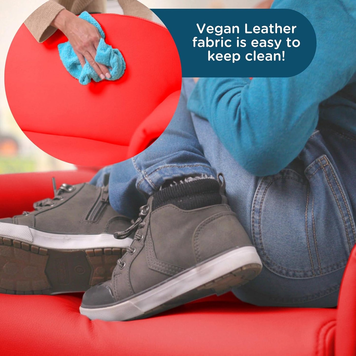 Children's Factory As We Grow Chair and Couch, Flexible Seating for Daycare or Preschool, Kids Reading Couch, Playroom Furniture, Red