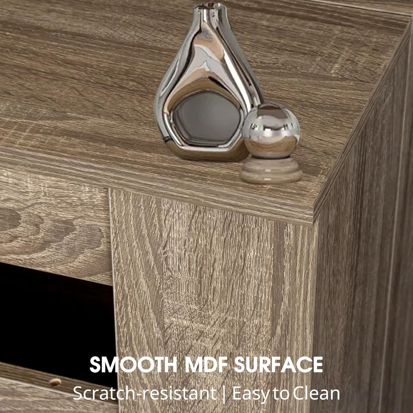 Expandable Dining Table, Convertible Table for Dining Room, Kitchen and Small Spaces, for 2-10 People, Barnwood Brown