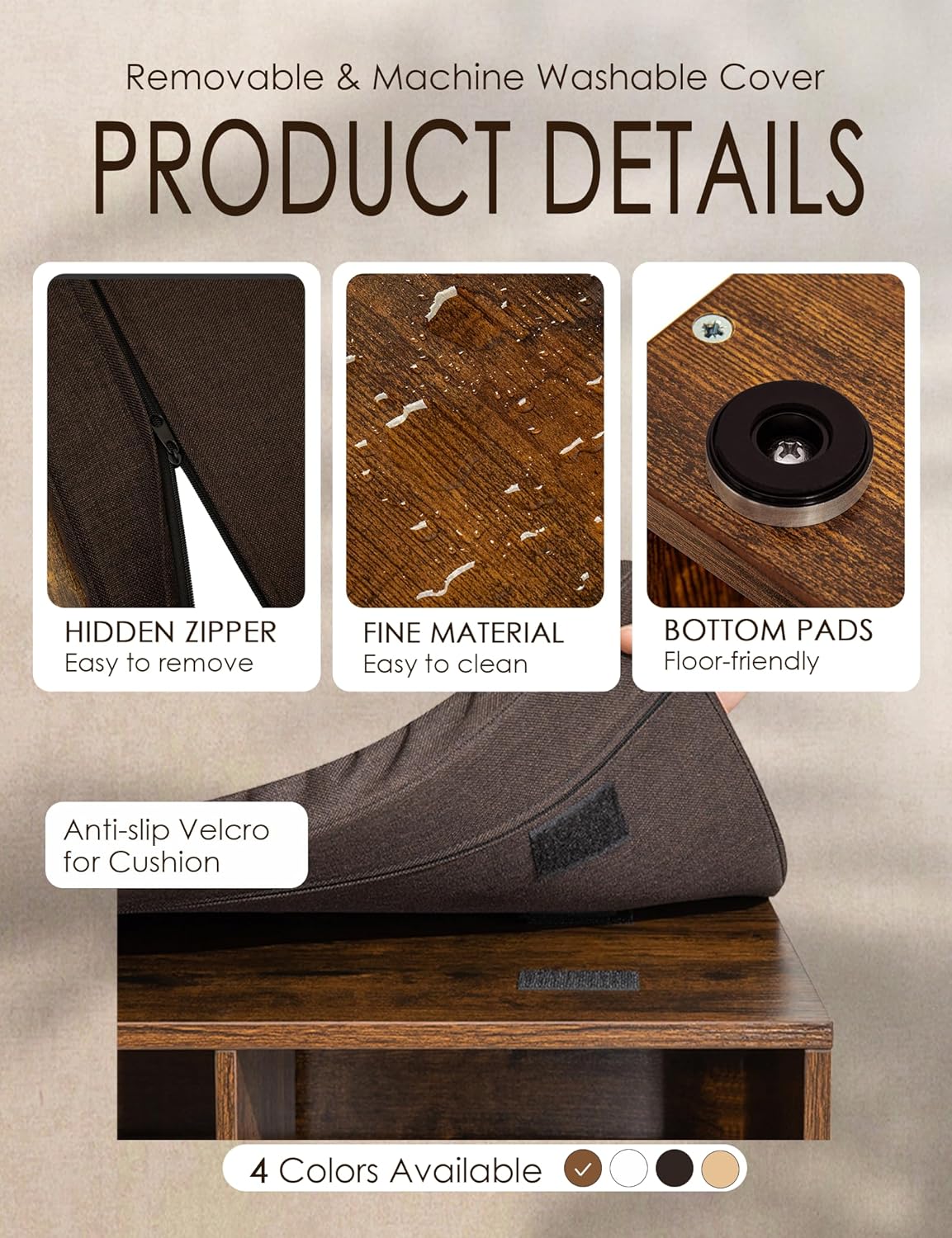 DINZI LVJ Shoe Bench, Entryway Storage Bench with Drawer and 14 Cubbies, Long Cubby Shoe Rack with Adjustable Shelves, Shoe Organizer for Living Room, Bedroom, Mudroom, Garage, Rustic Brown