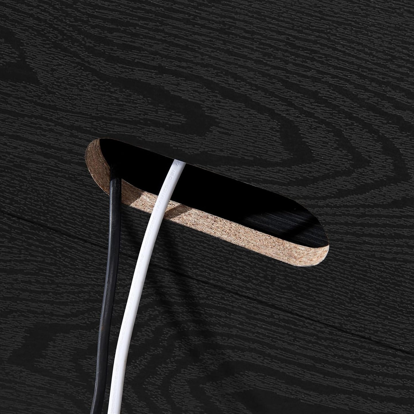 Henn&Hart Tillman Rectangular TV Stand for TV's up to 80" in Black Grain