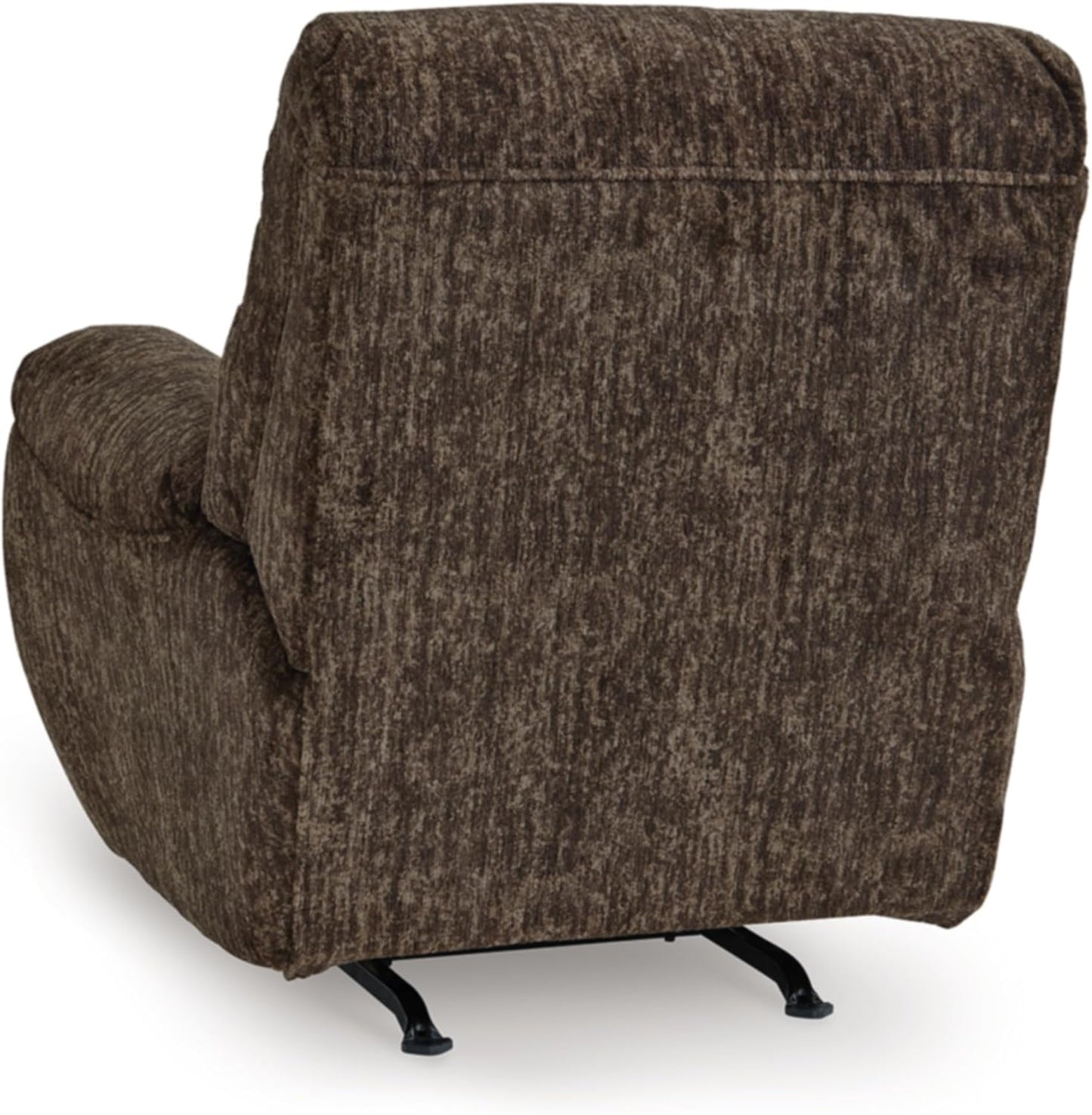 Signature Design by Ashley Rampant Casual Manual Rocker Recliner with Pillow-Top Arms, Dark Brown