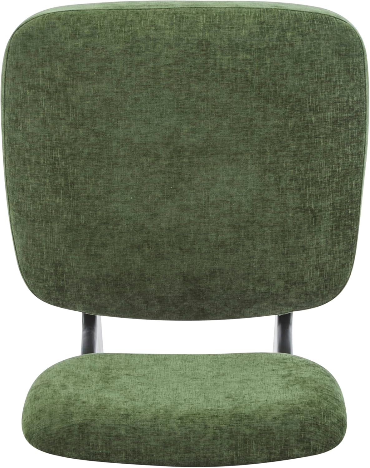 Christopher Knight Home Mores Low Profile Accent Chair Set of 2, Modern Living Room Armless Lounge Chair, Fabric Comfy Reading Chair for Bedroom, Wooden Frame and Thick Padded Seat, Black+Green