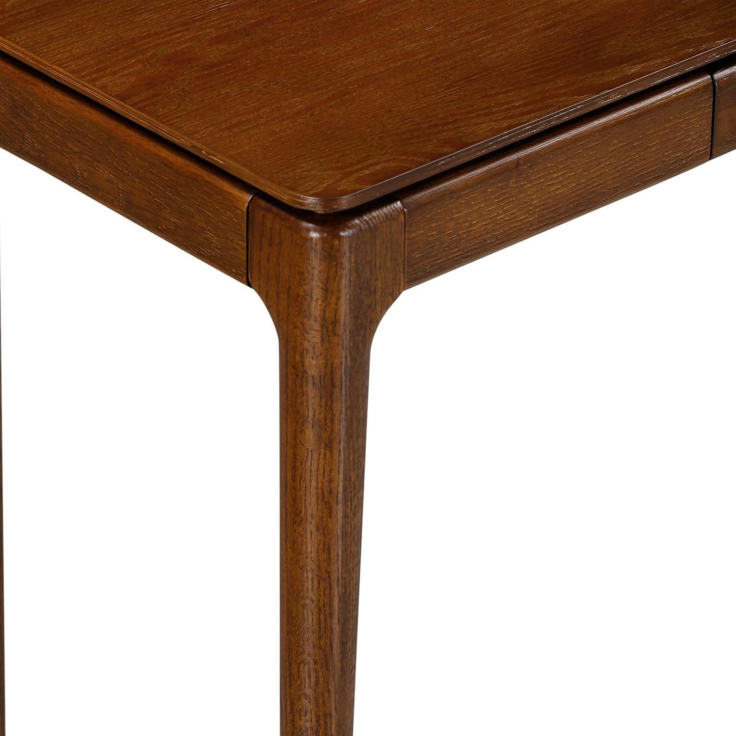 NTC Mingle Modern Wooden Rectangle Console Table with Hidden Drawer – Waterproof & Heat Resistant, Dark Walnut