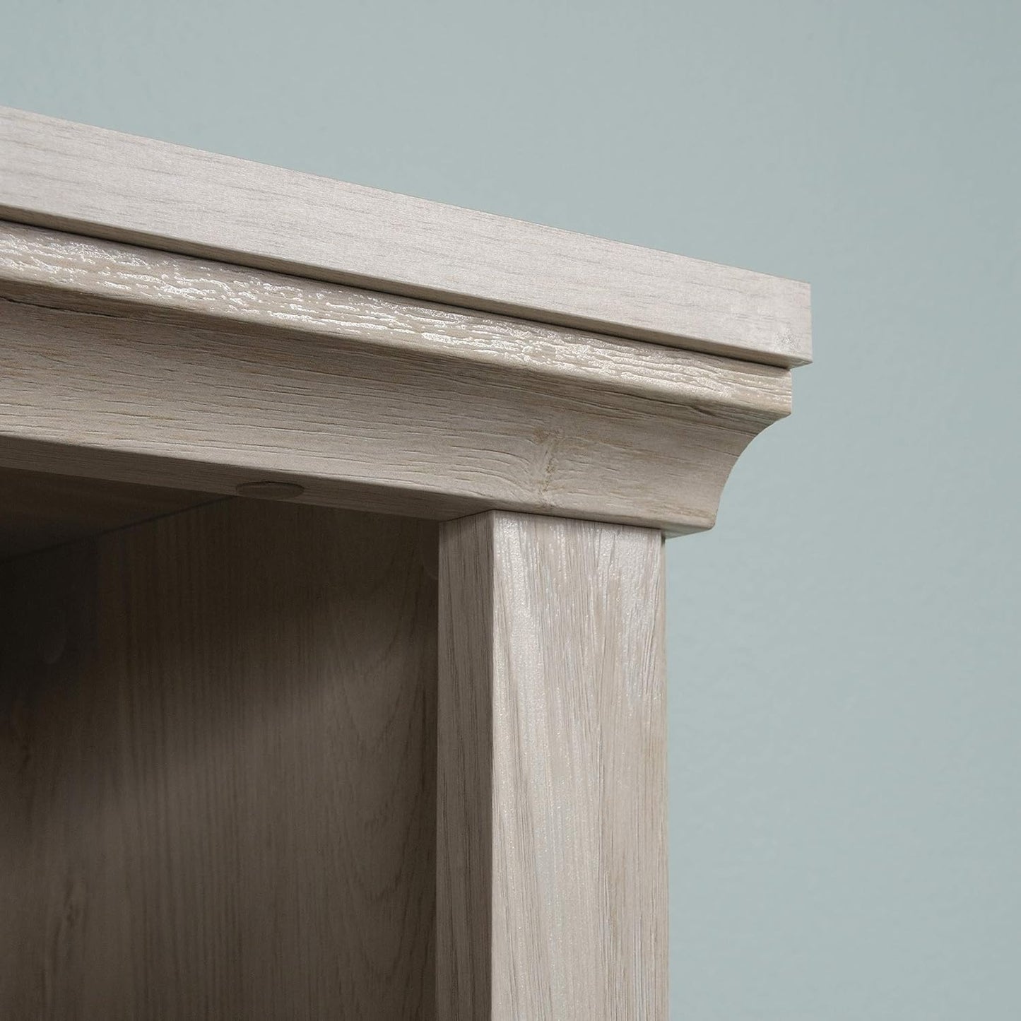 Sauder Miscellaneous Storage Bookcase with Doors, Adjustable Shelves, 5 Shelf Bookcase - Chalked Chestnut Finish