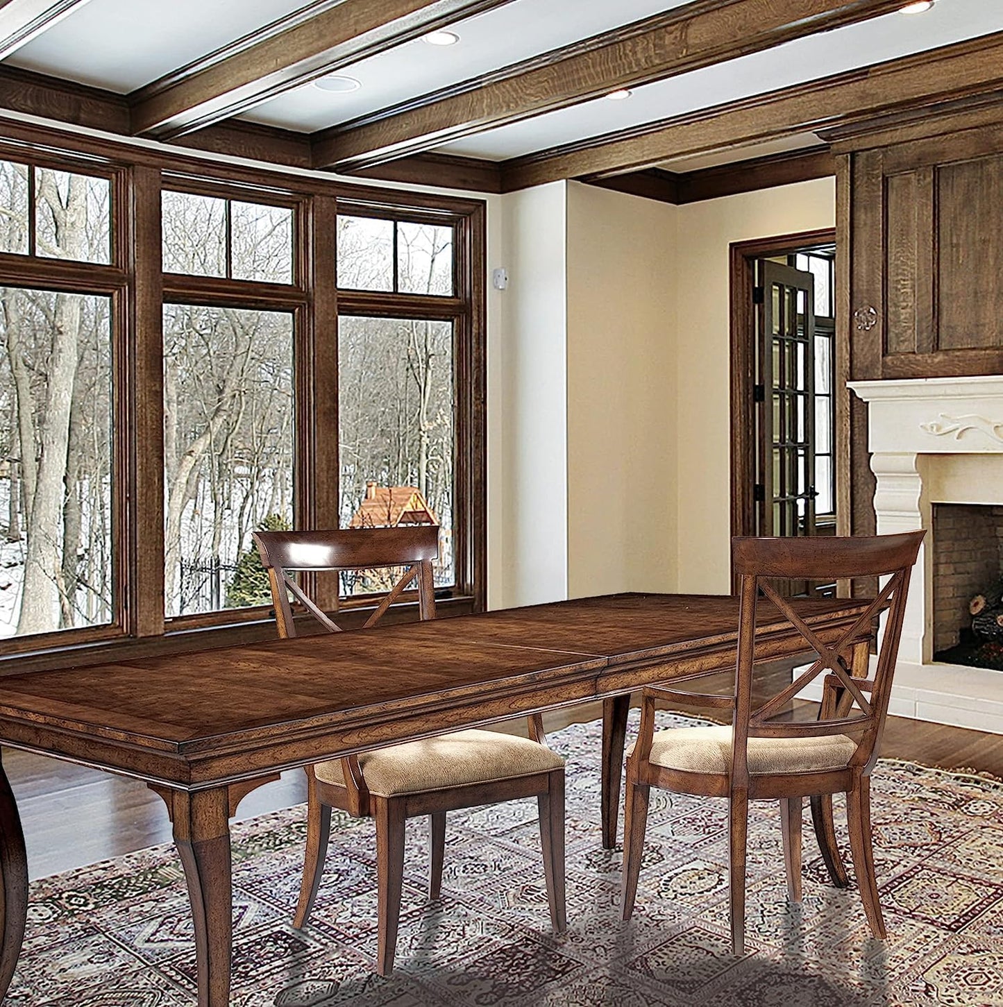 Hekman European Legacy Accent Armchair – Wooden Frame, Lightly Distressed, Upholstered, Vintage Home Decor Accent Chair with Arms, Comfortable Seating for Living Room, Farmhouse, & Office Use, Brown