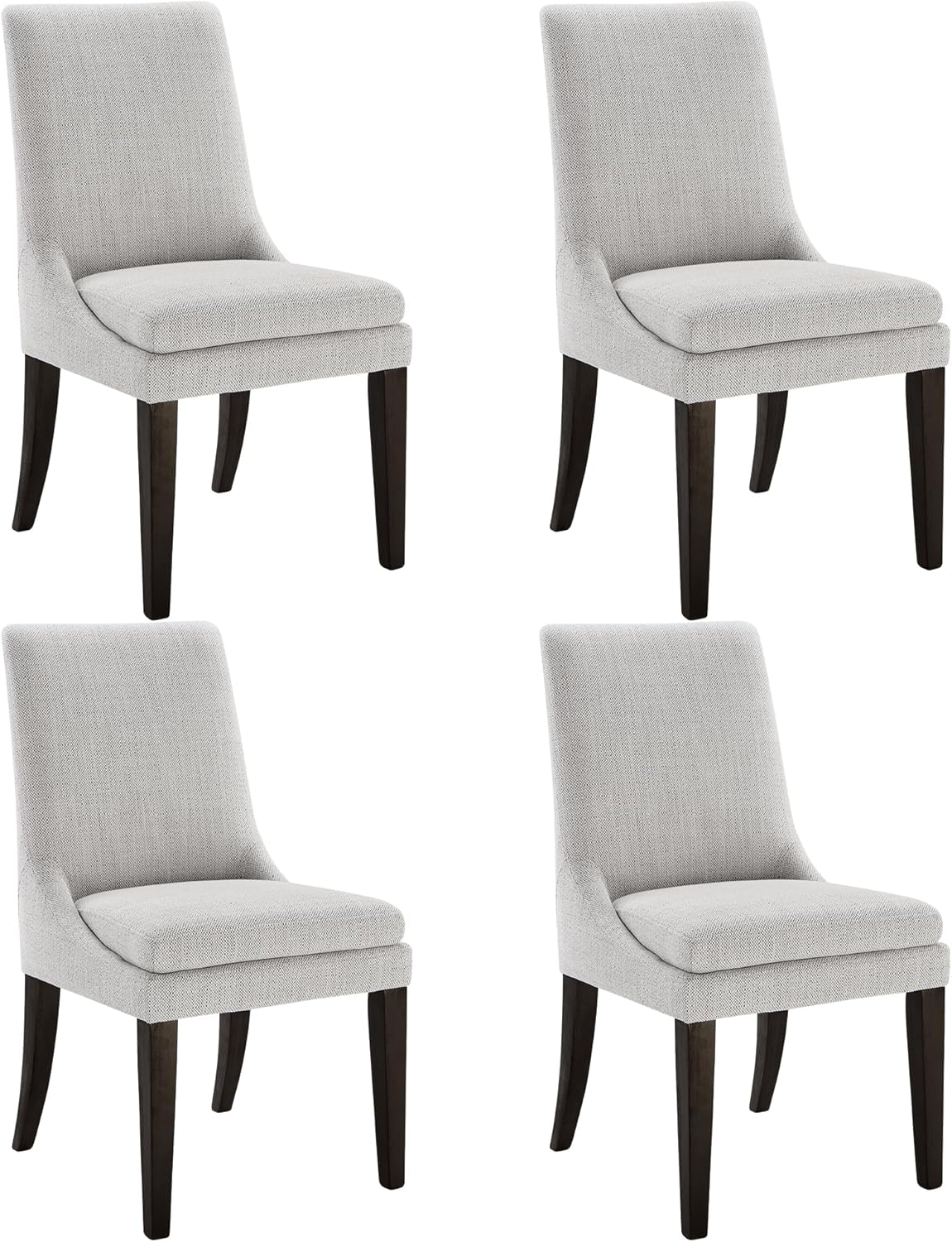 Upholstered Dining Chairs Modern Sidechair Performance Fabric High Back Armlesschair for Diningroom Kitchen,Linen,Set of 4(2 Box)