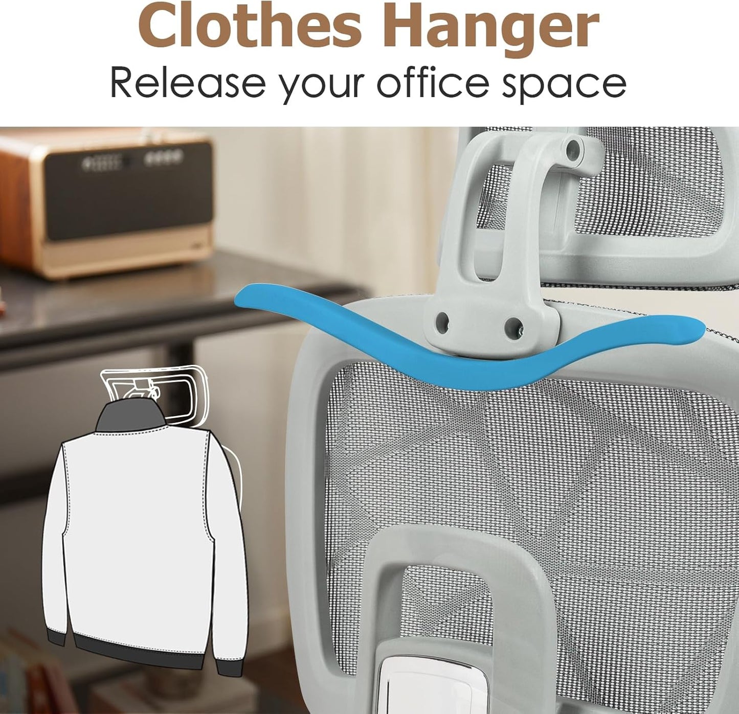 Ergonomic Mesh Office & Gaming Chair with Footrest, High Back Home Office Desk Chair, Comfortable Lumbar Support, 130° Tilt, Adjustable 3D Armrest & 2D Headrest (Grey)