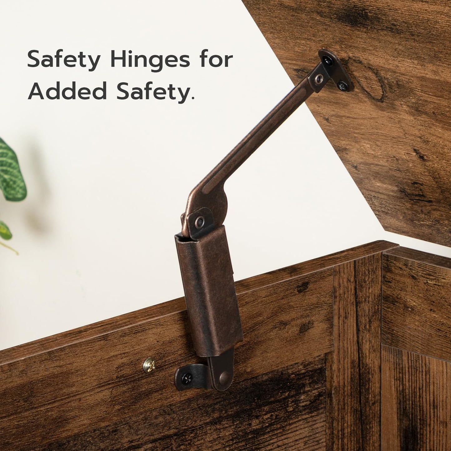 HOOBRO Toy Box, Retro Wooden Look Storage Chest with Safety Hinge, Entryway Storage Bench Supports 220 lb, 39.4 x 15.7 x 18.9 Inches Toy Chest Organizer, Easy Assembly (Rustic Brown) BF100CW01