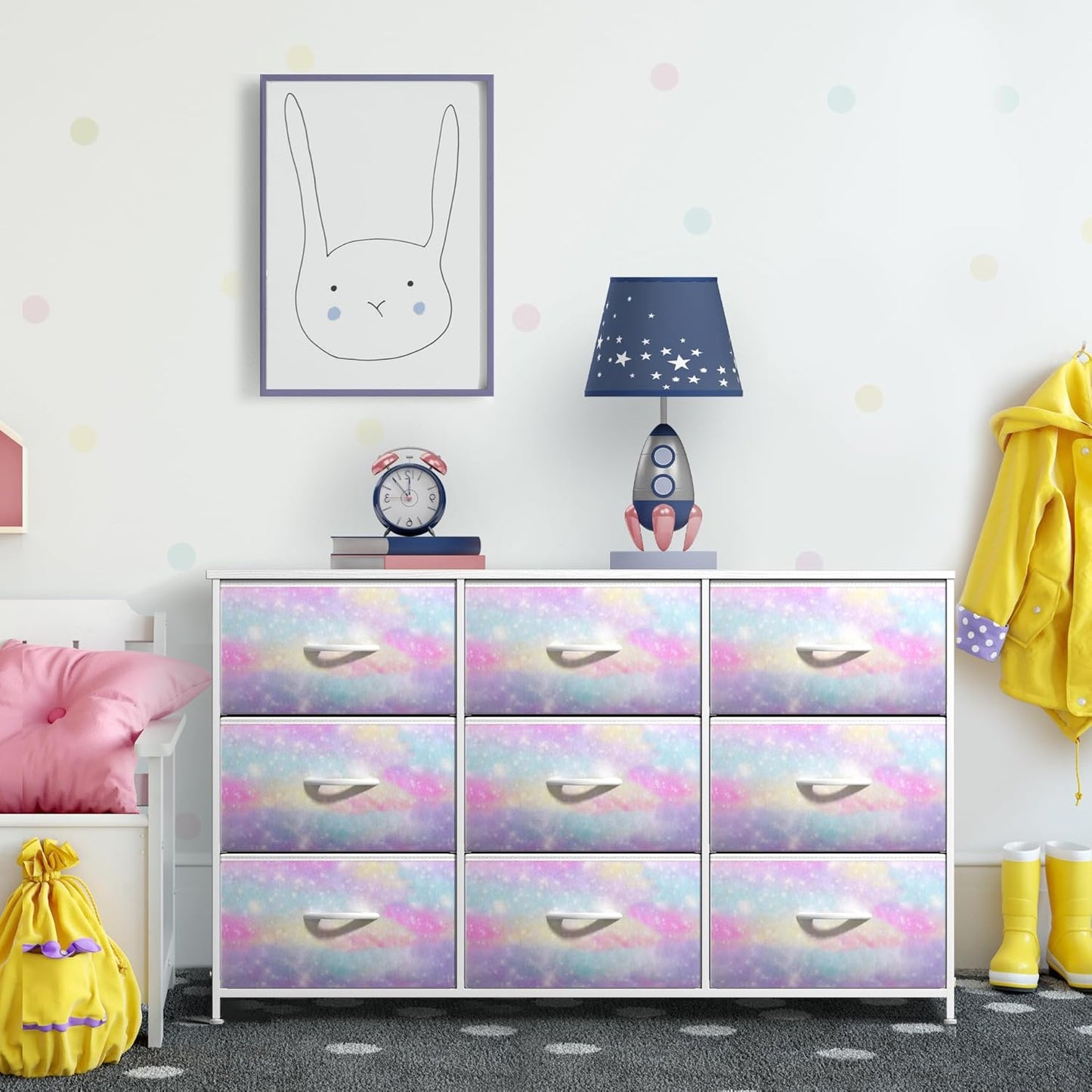 Sorbus Kids Dresser with 9 Drawers - Storage Unit Organizer Chest for Clothes - Bedroom, Kids Room, Nursery, & Closet