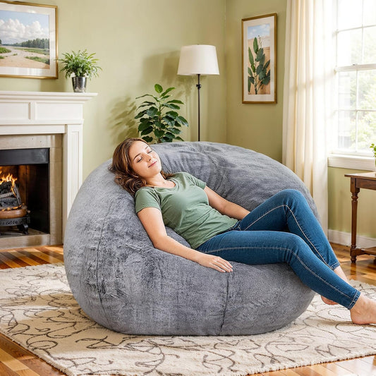 Recaceik Bean Bag Chair Large Bean Bag Chairs, with Fluffy Removable Spongefor, for Living Rooms, bedrooms, Study Rooms, and Offices