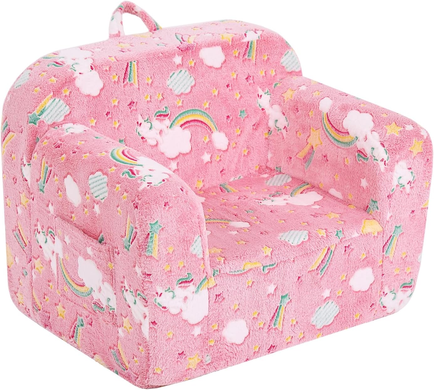 Toddler Chair Plush Kids Couch, Comfy Kids Sofa Toddler Lounger Chair for Bedroom, Convertible Toddler Couch for Girls and Boys, Reading Chair for Kids