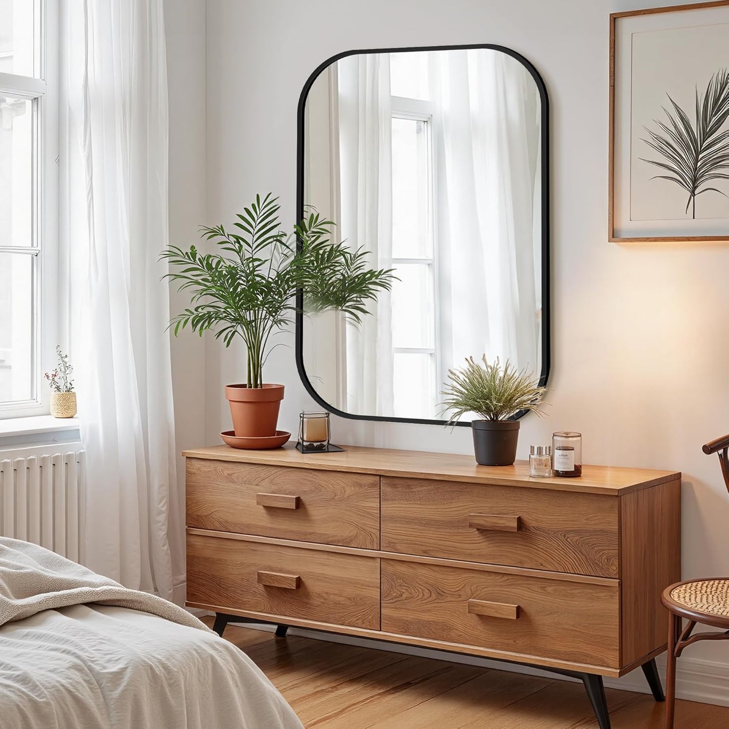 Bathroom Mirrors for Over Sink, 26x38 Black Vanity Mirror for Bathroom Sink, HD Shatterproof Squircle Wall Mirror for Bathroom Washroom Lavatory Restroom Metal Frame