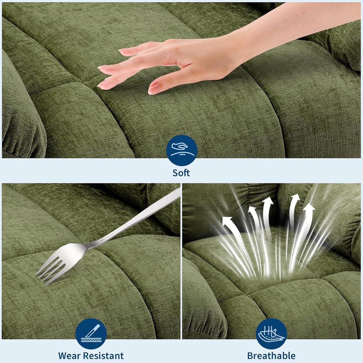 Rocking Recliner Chair with Vibration Massage & Heat, 360° Swivel Oversized Rocker Recliner with Side Pocket for Living Room, Bedroom & Nursery