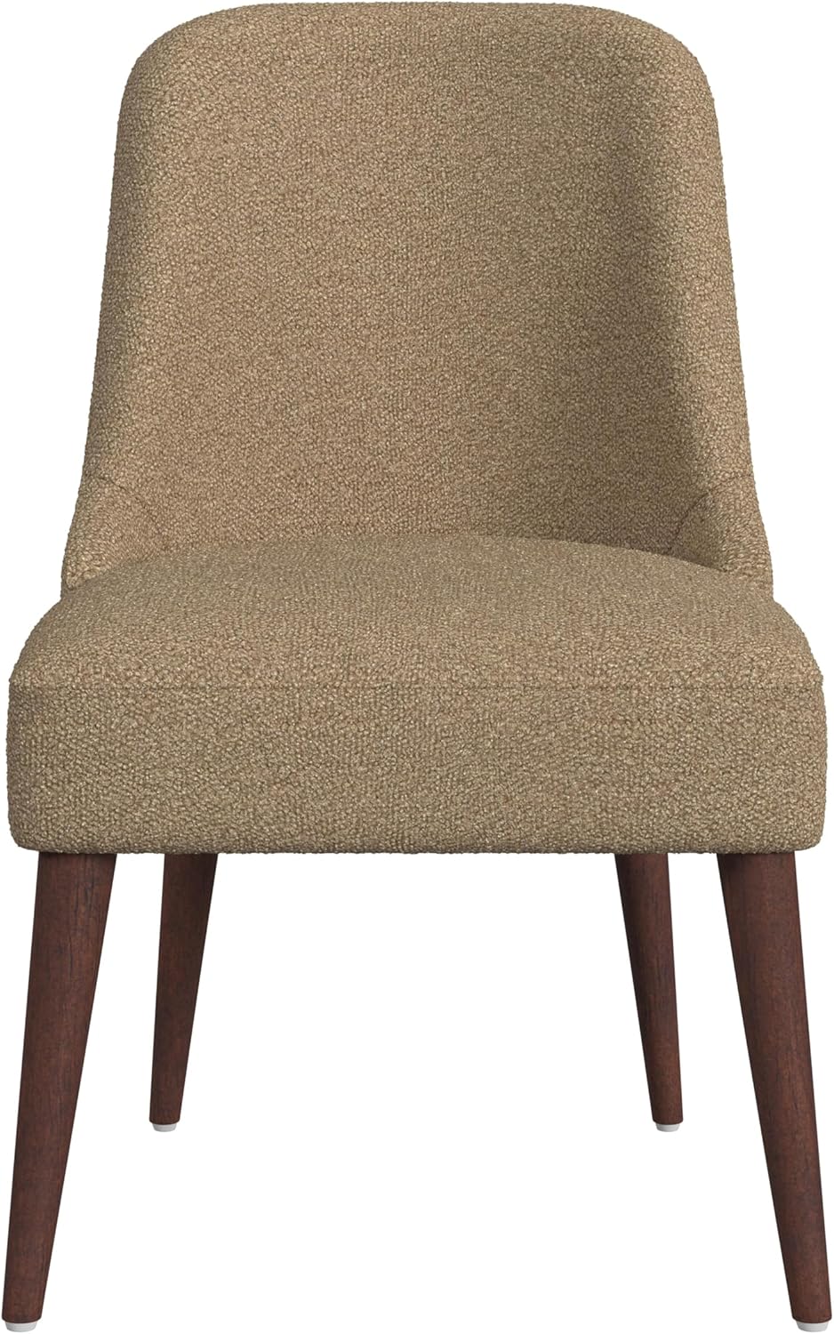 HomePop Home Decor | Upholstered Hemet Gayle Side Dining Chair | Decorative Home Furniture, Brown Boucle (Single Pack)
