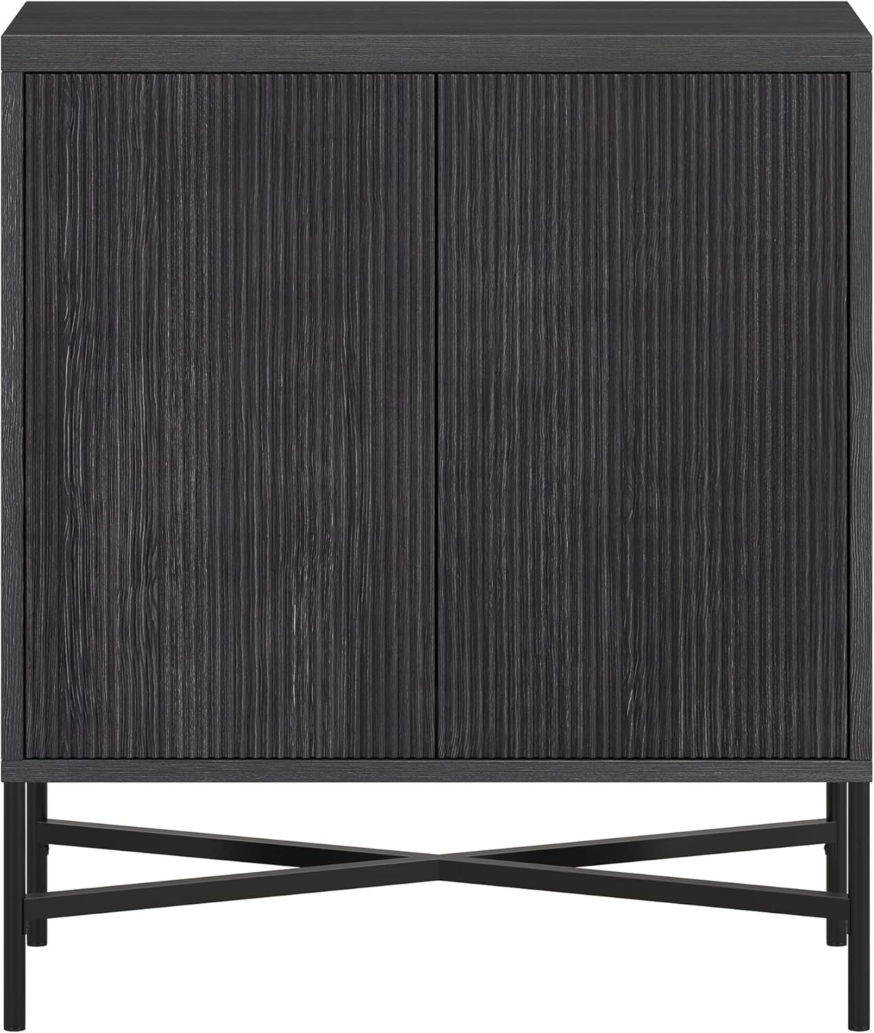Henn&Hart Brighton Accent Cabinet, 28" Wide, Dark Gray