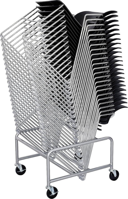 Safco 4190SL Sled Base Stack Chair Cart for use with Veer and Vy Stack Chairs. Sold Separately, Silver