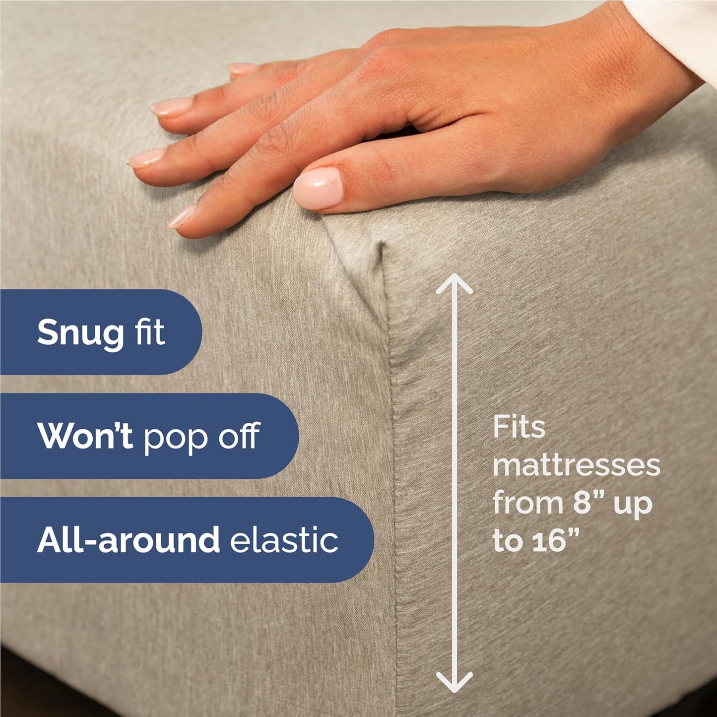 Full Size 4 Piece Sheet Set - Comfy Breathable & Cooling Bed Sheets Set - Hotel Luxury Bedding for Women, Men, Kids, Teens, Boys & Girls - Deep Pockets, Soft & Wrinkle Free - Beige (Heathered Sheets)