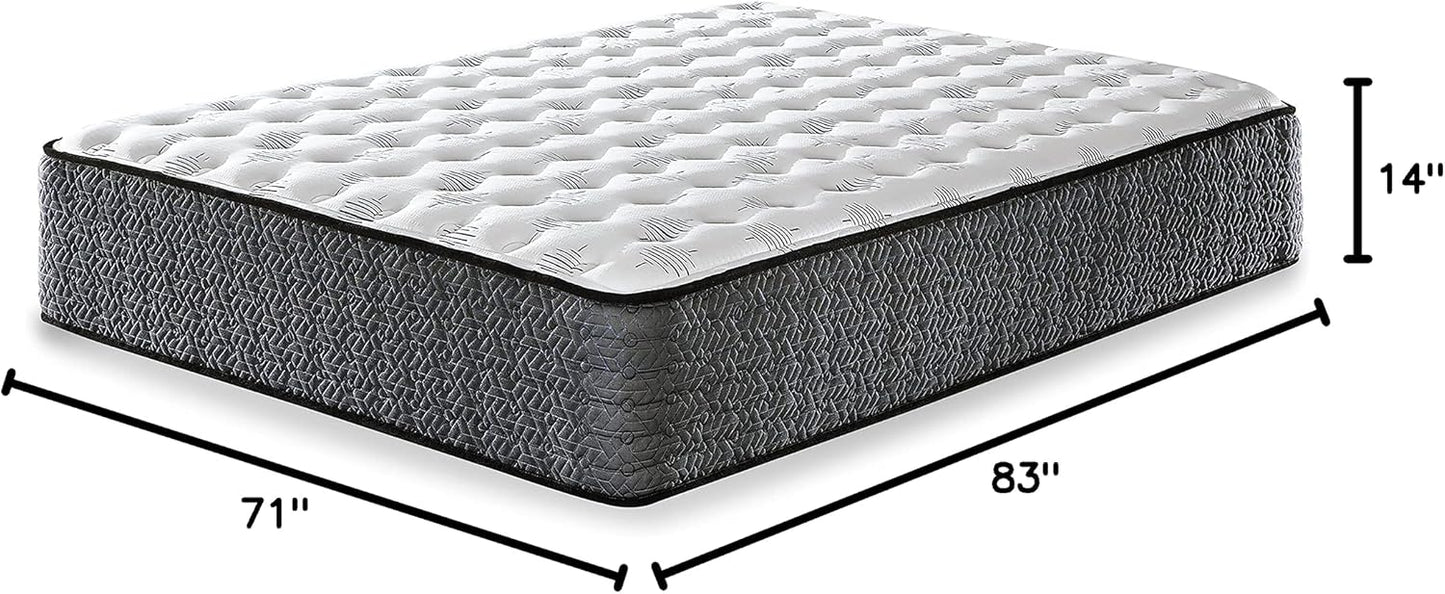 Signature Design by Ashley California King Size Ultra Luxury 14 Inch Hyper Cool Hybrid Mattress with Cooling Gel Memory Foam, Fiberglass Free, Mattress In A Box