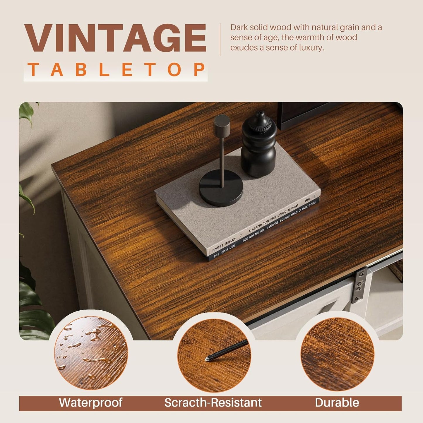 Sweetcrispy TV Stand for Televisions up to 65 Inch Farmhouse Entertainment Center with Storage Cabinets Sliding Barn Doors Modern Living Room Furniture Media Console Table for Bedroom, White