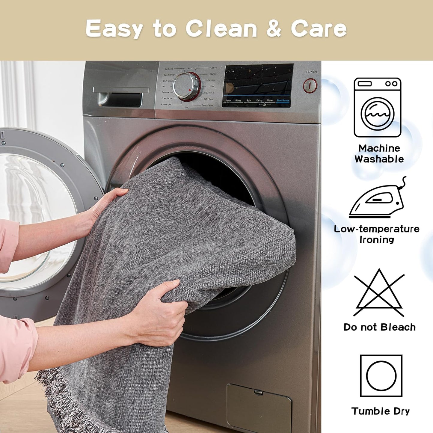 MYSKY HOME Couch Cover Sofa Covers Couch Covers for 3 Cushion Couch Sofa Pet Friendly, L Shaped Sectional Couch Cover Non Slip Dogs Furniture Protector for Kids, Dogs, 91"x134", Dark Grey