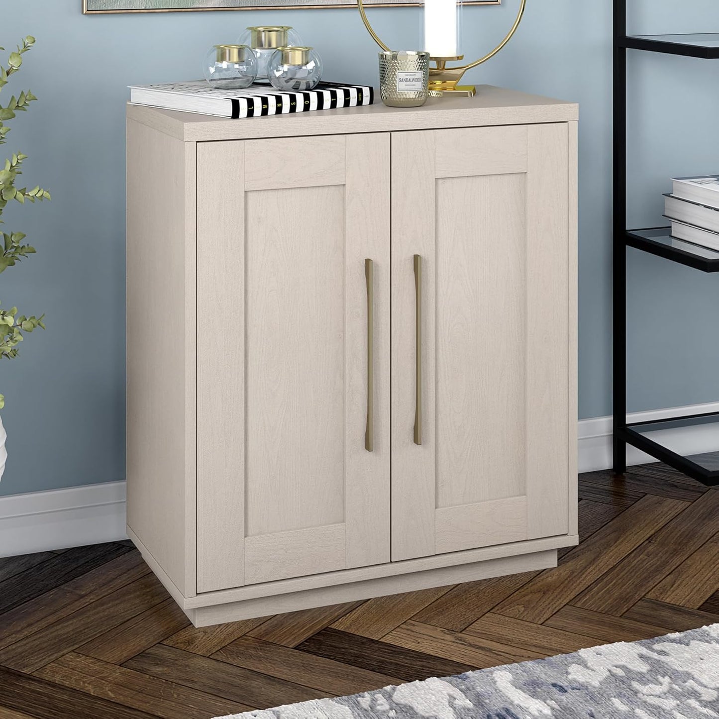 Henn&Hart Tillman Accent Cabinet, 28" Wide, Off-White