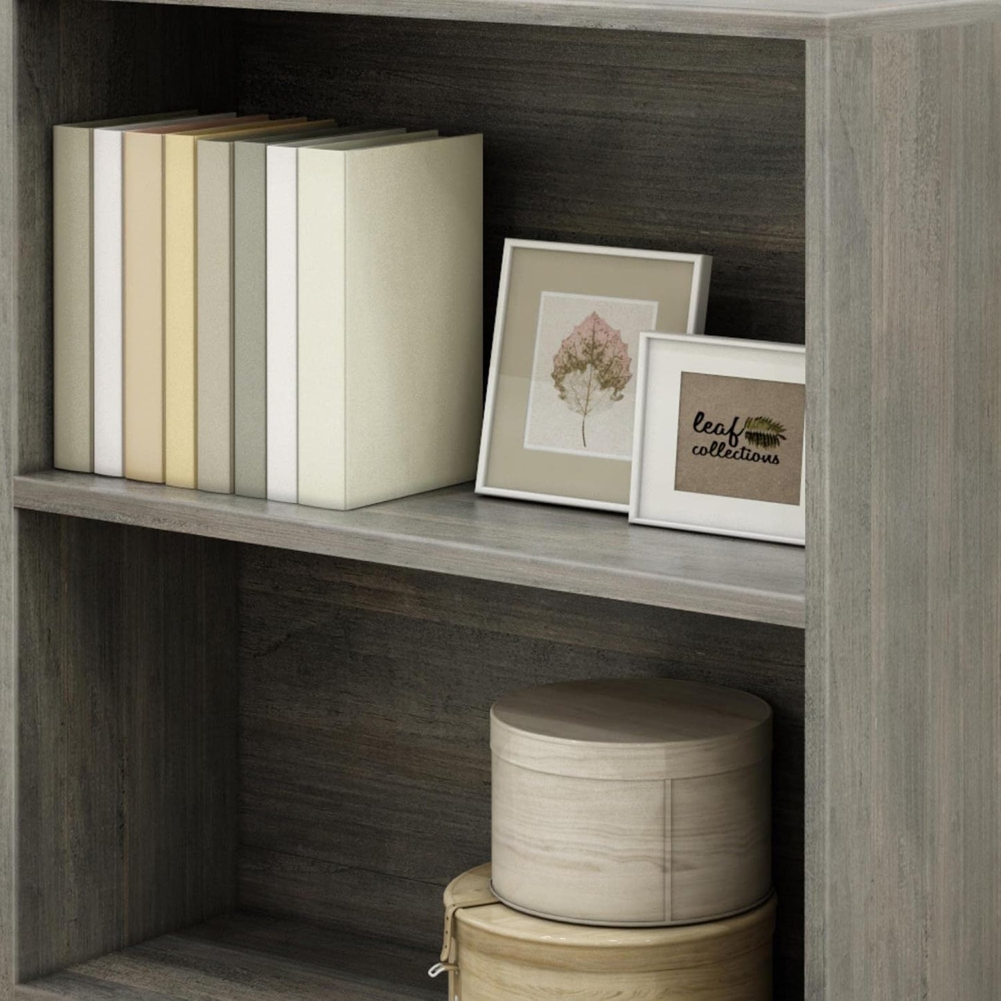 Max & Lily Modern Farmhouse 2-Shelf Bookcase, Solid Wood Bookshelves for Kids Bedroom, Driftwood