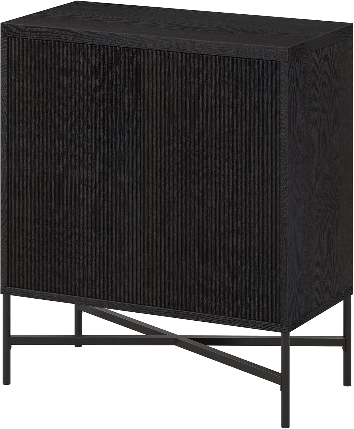 Henn&Hart Brighton Accent Cabinet, 28" Wide(15" D x 28" W x 32" H), Black