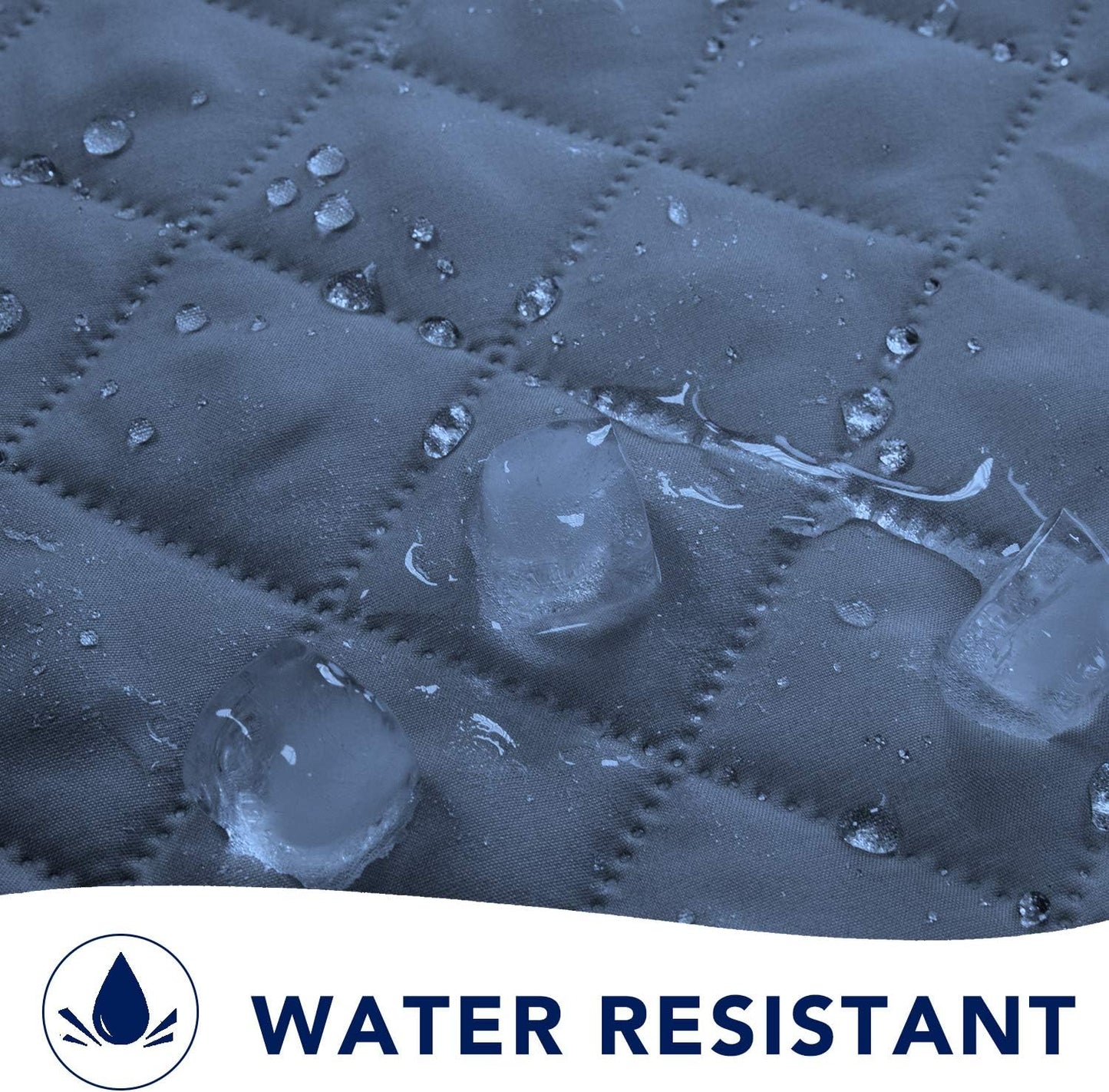 PureFit Reversible Sofa Couch Cover Water Resistant Couch Covers for 3 Cushion, Washable Furniture Cover with Non-Slip Foam and Adjustable Strap for Dogs, Pets (Sofa, Dark Blue/Light Blue)