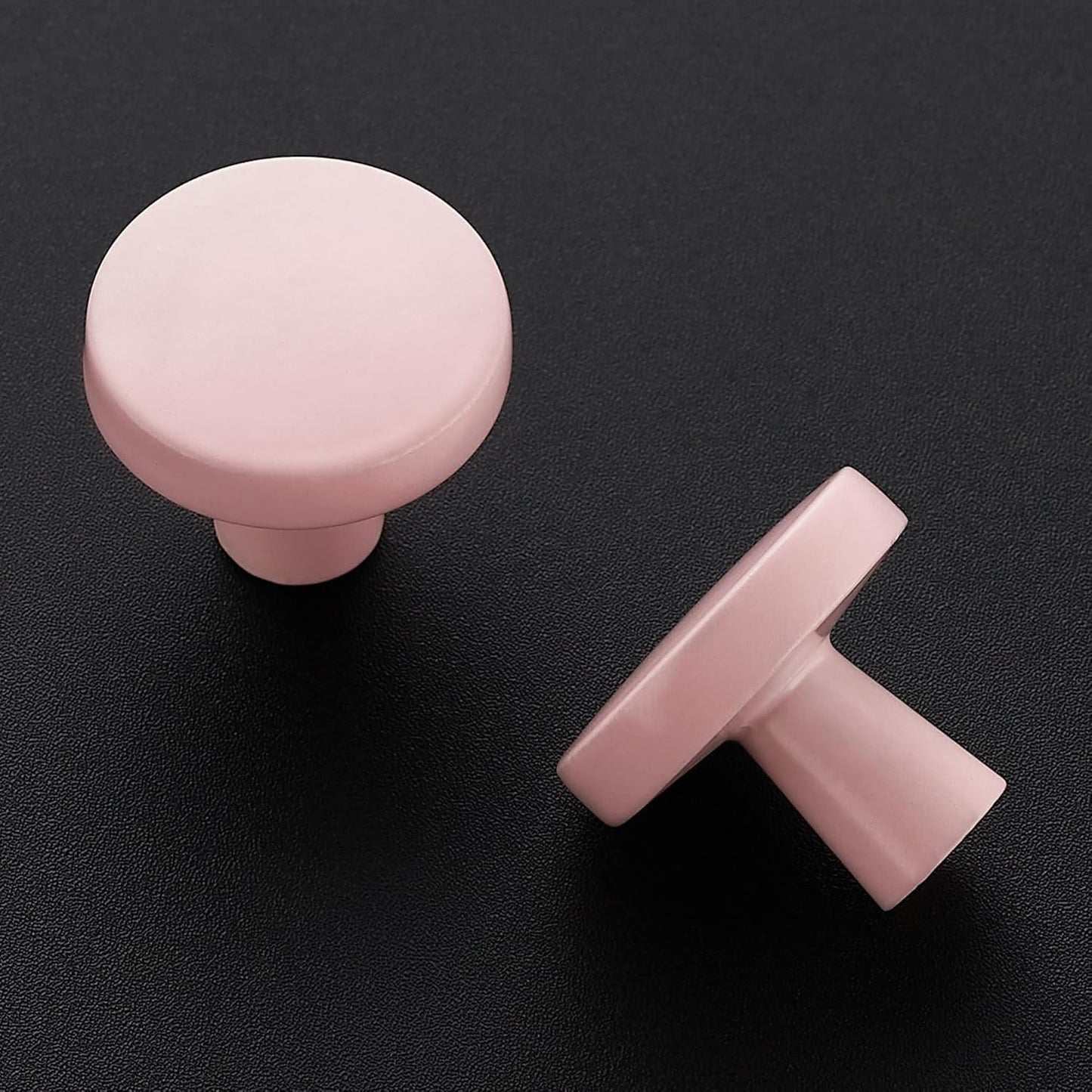 Ravinte 25 Pack Drawer Pulls 1-1/4 Inch Pink Kitchen Cabinet Knobs Solid Round Dresser Handles for Simple Cupboard Hardware