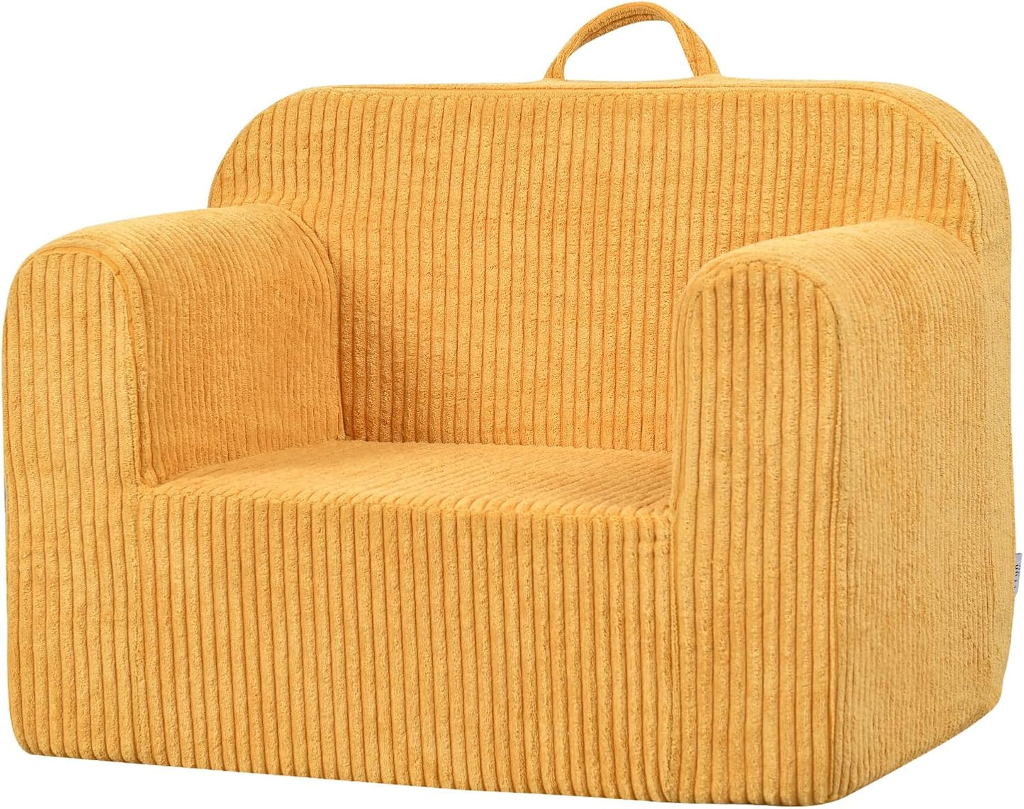 Getifun Kids Sofa, 2-in-1 Comfy Toddler Couch,Soft Sherpa Fold Out Toddler Chair for Boys and Girls (Yellow)