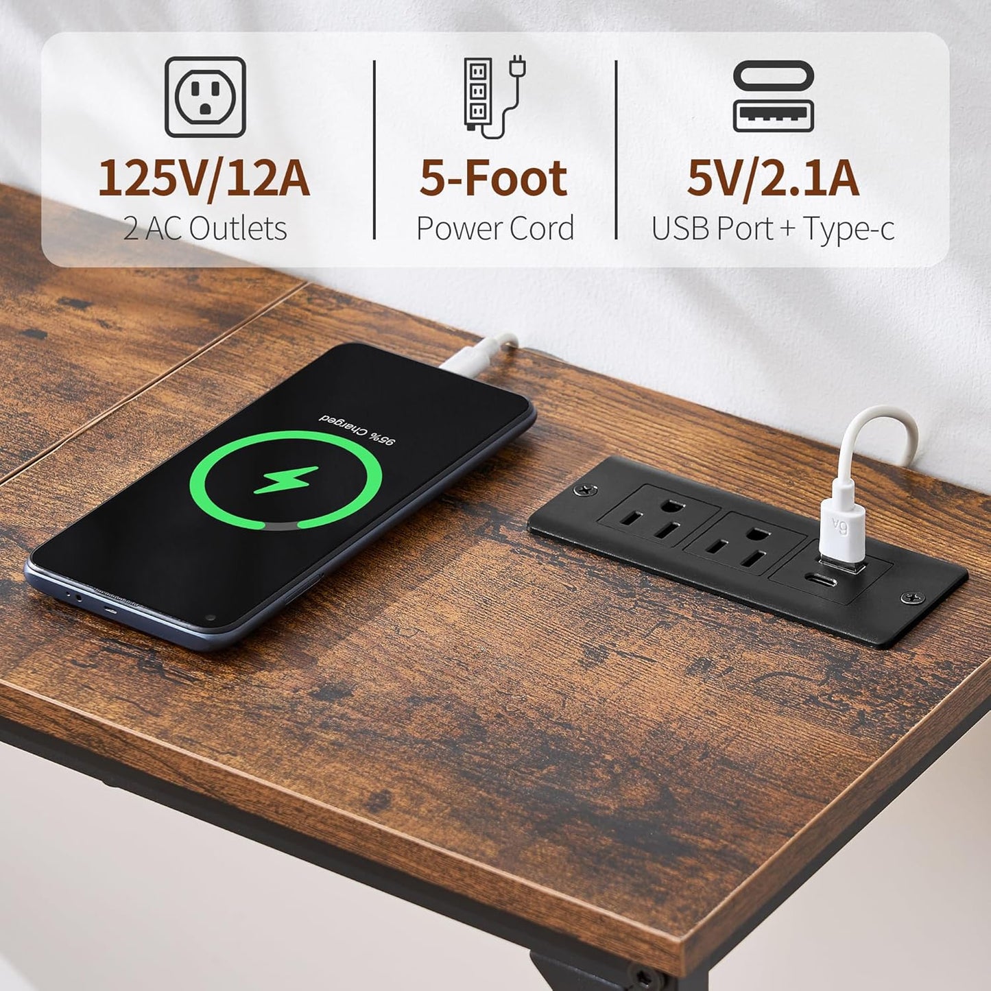 Console Table, Narrow Entryway Table, Thin Sofa Table, Behind Couch Table,for Hallway, Bedroom, Living Room, Foyer, 9.4 x 39.4 x 31.5 Inches, Rustic Brown