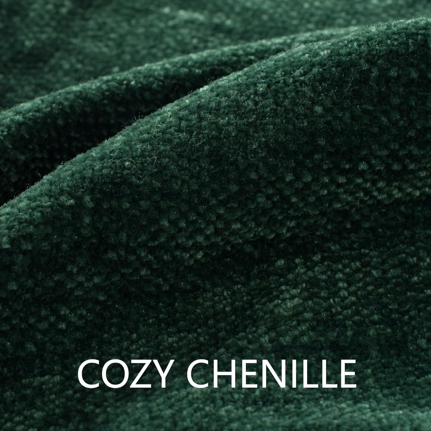 Chenille Throw Blanket for Couch 50"X 60", Soft Cozy Throws with Fringe Tassel for Bed Sofa Chair Cover, Lightweight Knitted Decorative Boho Blankets for Living Room, Dark Green