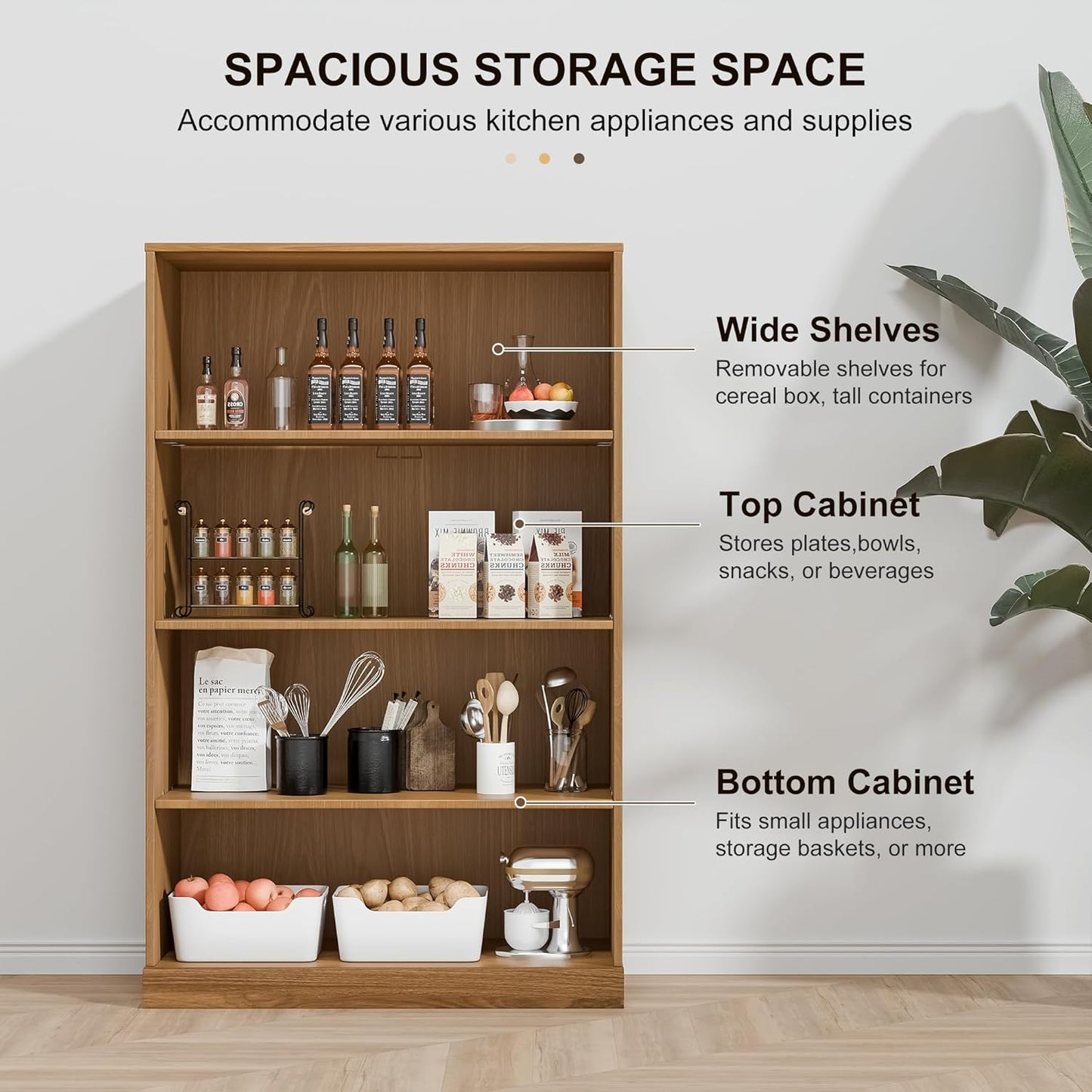 49" Wooden Book Shelf, 2 Shelf Bookcase, Modern Bookshelf with Adjustable Shelf for Home Office, Study Room, Oak