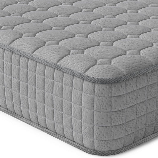 Vesgantti 8 Inch Multilayer Hybrid Full Mattress - Multiple Sizes & Styles Available, Ergonomic Design with Memory Foam and Pocket Spring, Medium Firm Feel, Grey
