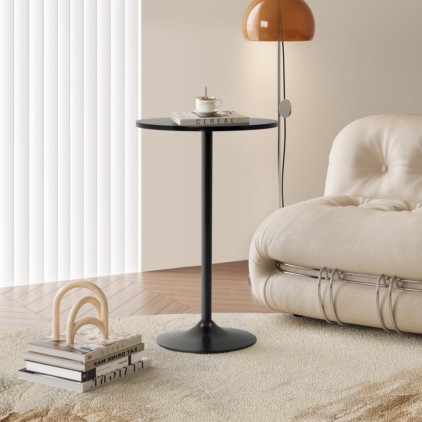 FDW Pub Table 40 Inch Height Cocktail Table Round Bistro Bar Table for Home and Kitchen Dining