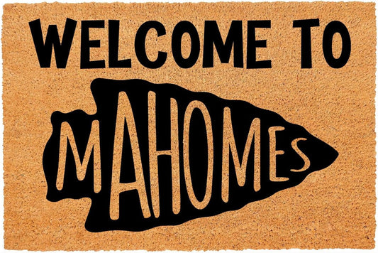 Funny Coir Doormat Welcome to Front Door Entryway Outdoor with Heavy Duty Porch Natural Coconut Brown House Warming Novelty Gift 23.7x15.7 Inch