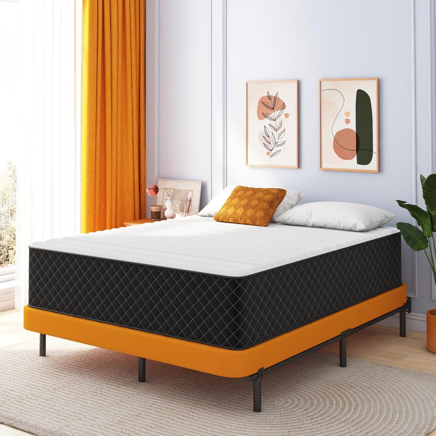 14 Inch King Hybrid Mattress – Firm Memory Foam & Pocket Spring Bed in a Box, Cooling Gel, CertiPUR-US Certified